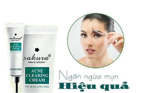Sakura Acne Clearing Cream giải pháp ngăn ngừa mụn hiệu quả